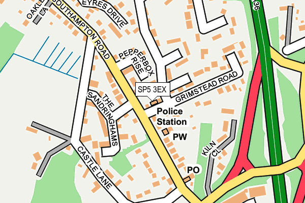 SP5 3EX map - OS OpenMap – Local (Ordnance Survey)