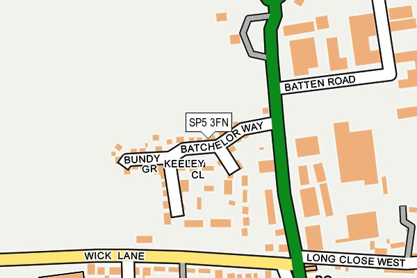 SP5 3FN map - OS OpenMap – Local (Ordnance Survey)