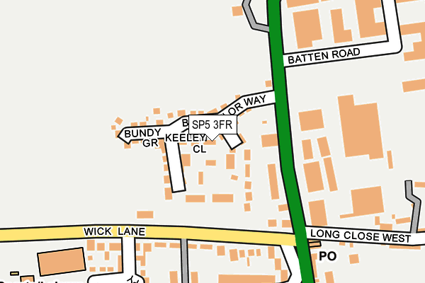 SP5 3FR map - OS OpenMap – Local (Ordnance Survey)