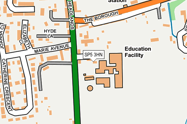 SP5 3HN map - OS OpenMap – Local (Ordnance Survey)