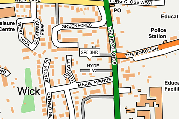 SP5 3HR map - OS OpenMap – Local (Ordnance Survey)