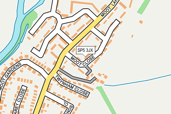 SP5 3JX map - OS OpenMap – Local (Ordnance Survey)