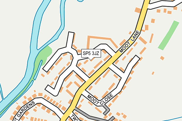SP5 3JZ map - OS OpenMap – Local (Ordnance Survey)