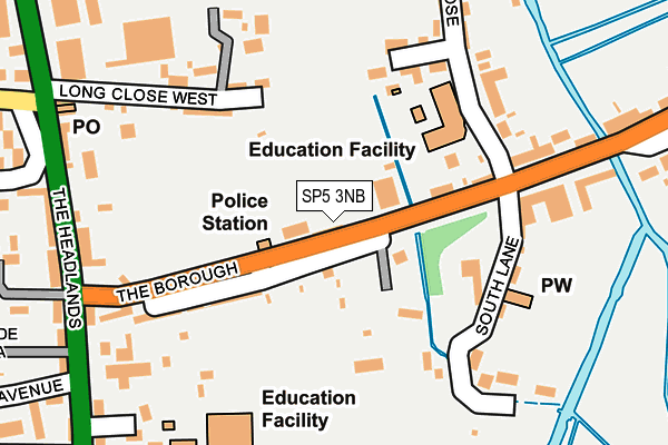 SP5 3NB map - OS OpenMap – Local (Ordnance Survey)
