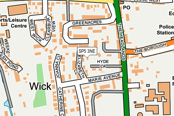 SP5 3NE map - OS OpenMap – Local (Ordnance Survey)