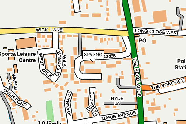 SP5 3NG map - OS OpenMap – Local (Ordnance Survey)