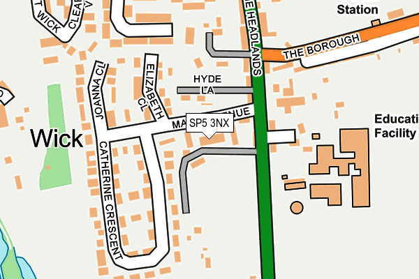 SP5 3NX map - OS OpenMap – Local (Ordnance Survey)