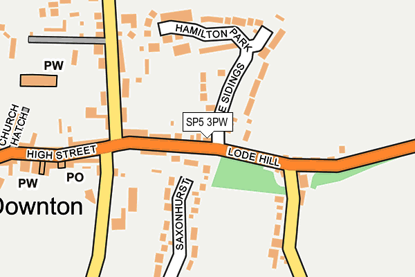 SP5 3PW map - OS OpenMap – Local (Ordnance Survey)