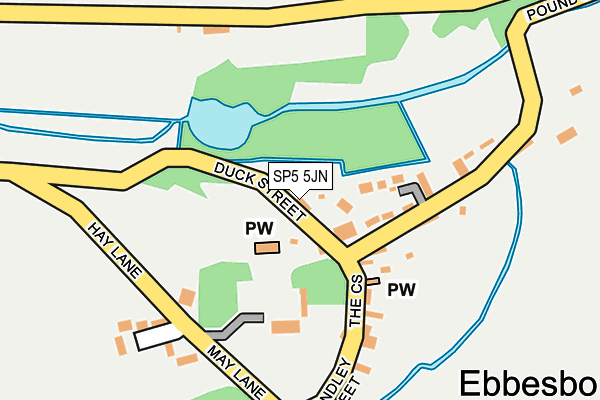 SP5 5JN map - OS OpenMap – Local (Ordnance Survey)