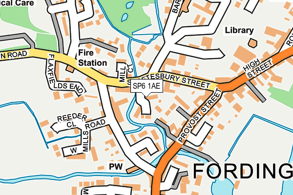 SP6 1AE map - OS OpenMap – Local (Ordnance Survey)