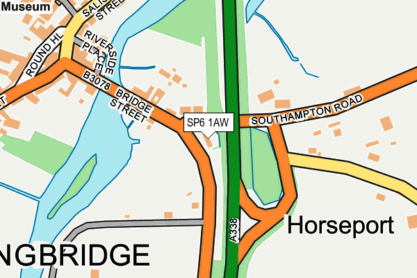 SP6 1AW map - OS OpenMap – Local (Ordnance Survey)