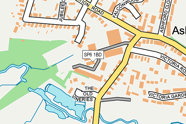 SP6 1BD map - OS OpenMap – Local (Ordnance Survey)