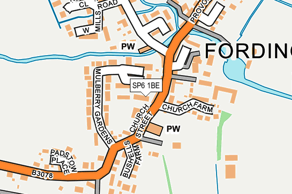 SP6 1BE map - OS OpenMap – Local (Ordnance Survey)