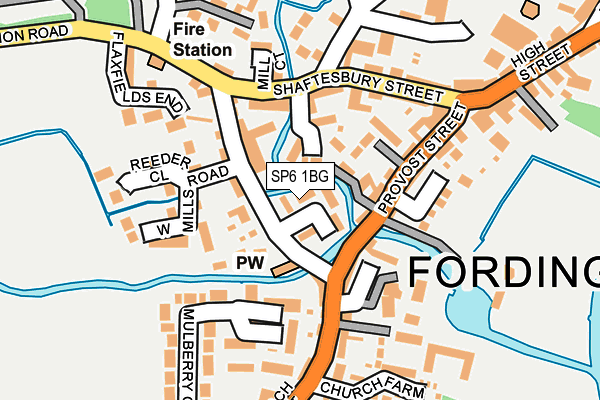 SP6 1BG map - OS OpenMap – Local (Ordnance Survey)