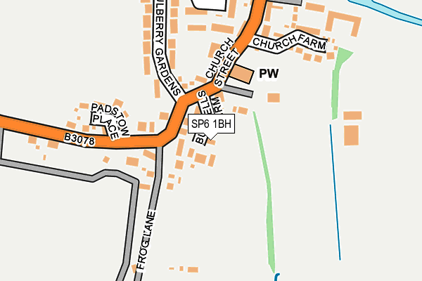 SP6 1BH map - OS OpenMap – Local (Ordnance Survey)