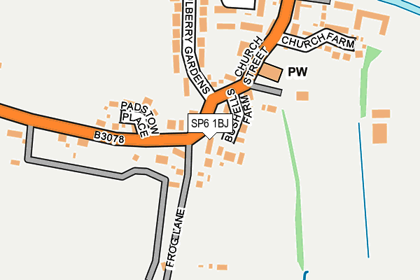 SP6 1BJ map - OS OpenMap – Local (Ordnance Survey)