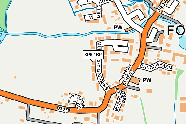 SP6 1BP map - OS OpenMap – Local (Ordnance Survey)