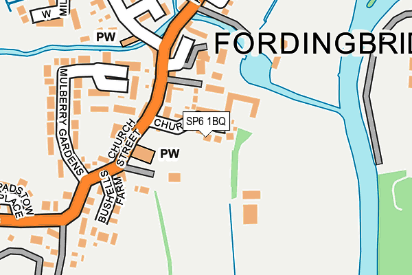 SP6 1BQ map - OS OpenMap – Local (Ordnance Survey)