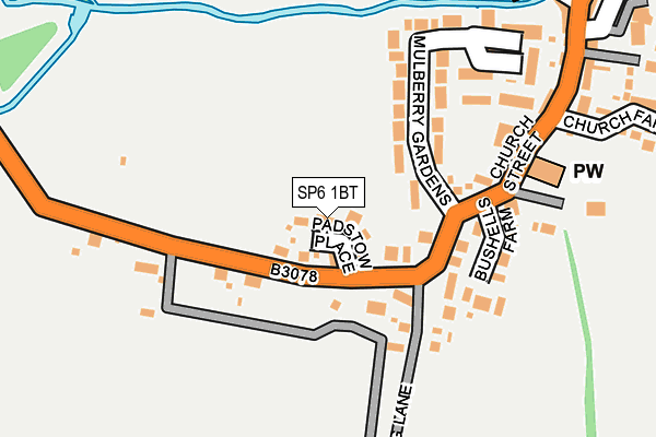 SP6 1BT map - OS OpenMap – Local (Ordnance Survey)