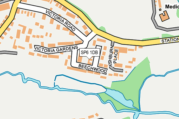 SP6 1DB map - OS OpenMap – Local (Ordnance Survey)