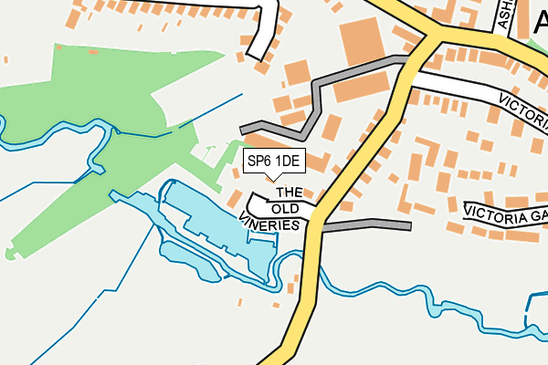SP6 1DE map - OS OpenMap – Local (Ordnance Survey)