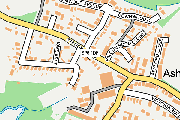 SP6 1DF map - OS OpenMap – Local (Ordnance Survey)