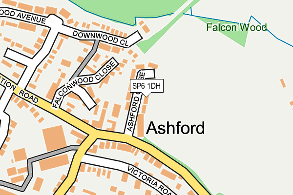 SP6 1DH map - OS OpenMap – Local (Ordnance Survey)