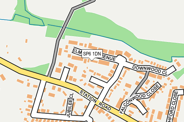 SP6 1DN map - OS OpenMap – Local (Ordnance Survey)