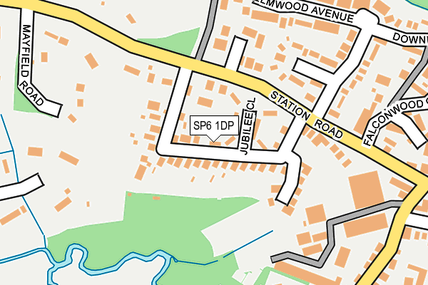 SP6 1DP map - OS OpenMap – Local (Ordnance Survey)
