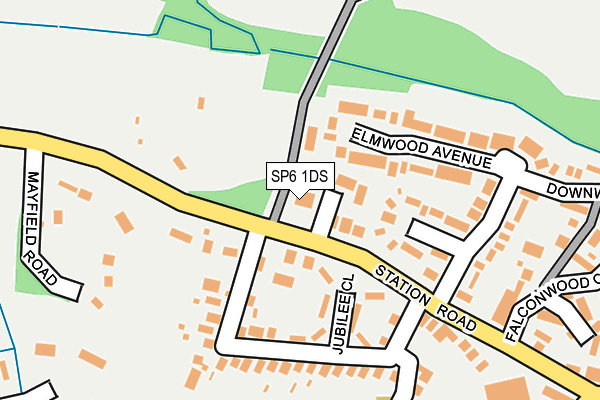 SP6 1DS map - OS OpenMap – Local (Ordnance Survey)
