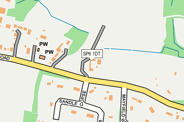 SP6 1DT map - OS OpenMap – Local (Ordnance Survey)