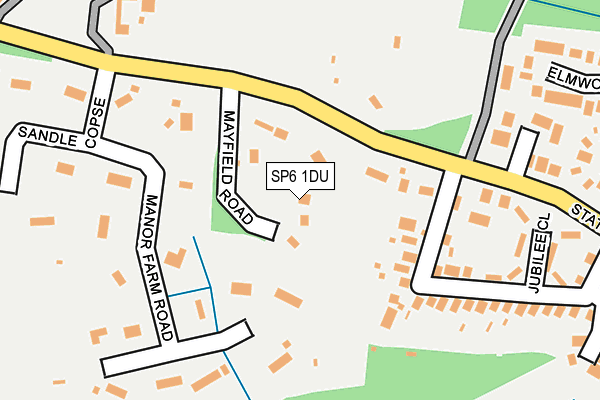 SP6 1DU map - OS OpenMap – Local (Ordnance Survey)