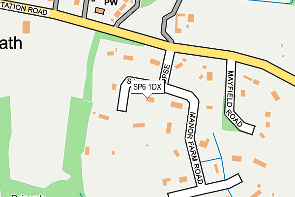 SP6 1DX map - OS OpenMap – Local (Ordnance Survey)