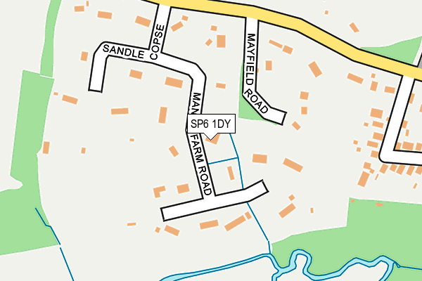 SP6 1DY map - OS OpenMap – Local (Ordnance Survey)