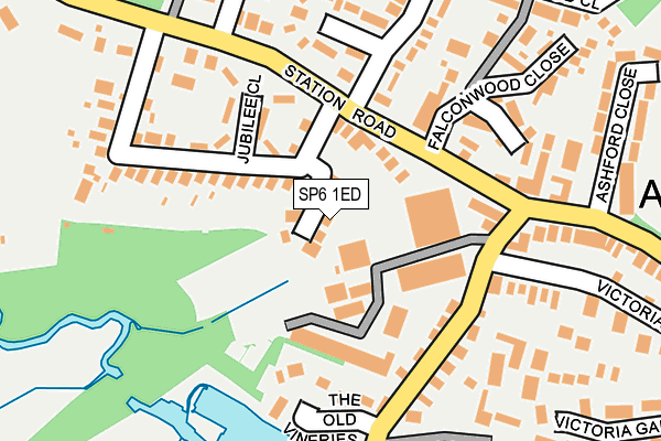 SP6 1ED map - OS OpenMap – Local (Ordnance Survey)