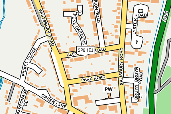 SP6 1EJ map - OS OpenMap – Local (Ordnance Survey)