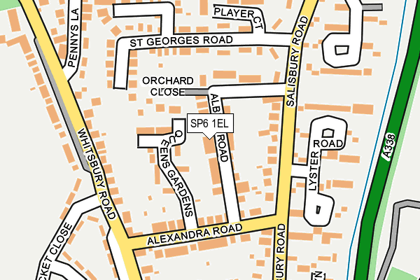 SP6 1EL map - OS OpenMap – Local (Ordnance Survey)