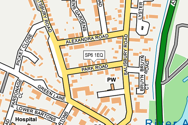 SP6 1EQ map - OS OpenMap – Local (Ordnance Survey)