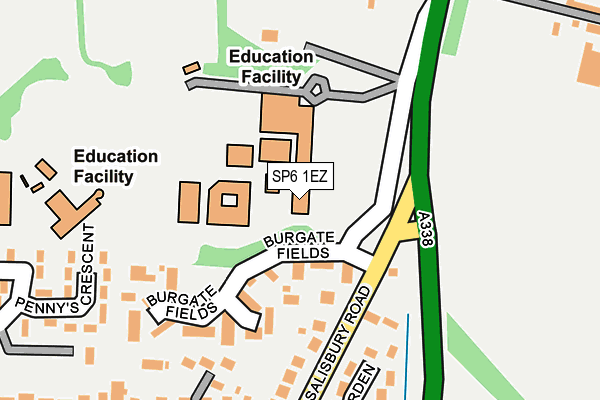SP6 1EZ map - OS OpenMap – Local (Ordnance Survey)