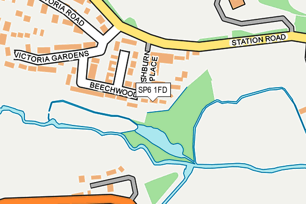 SP6 1FD map - OS OpenMap – Local (Ordnance Survey)