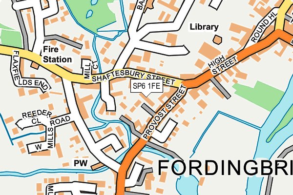 SP6 1FE map - OS OpenMap – Local (Ordnance Survey)