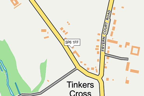 SP6 1FF map - OS OpenMap – Local (Ordnance Survey)