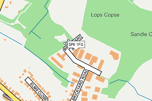 SP6 1FG map - OS OpenMap – Local (Ordnance Survey)