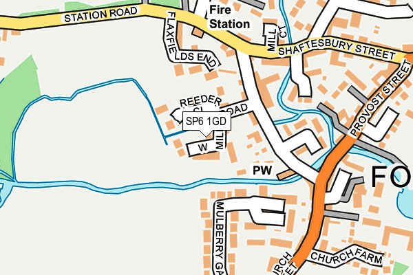 SP6 1GD map - OS OpenMap – Local (Ordnance Survey)