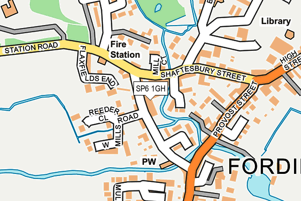 SP6 1GH map - OS OpenMap – Local (Ordnance Survey)
