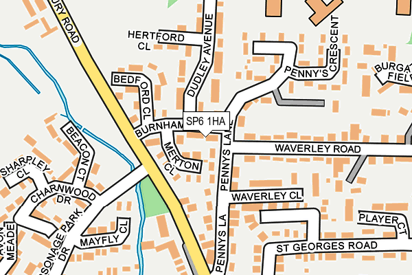 SP6 1HA map - OS OpenMap – Local (Ordnance Survey)