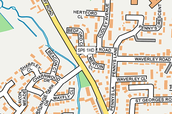 SP6 1HD map - OS OpenMap – Local (Ordnance Survey)