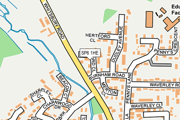SP6 1HE map - OS OpenMap – Local (Ordnance Survey)