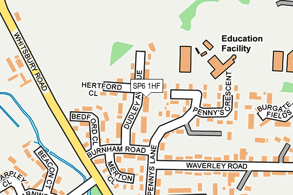 SP6 1HF map - OS OpenMap – Local (Ordnance Survey)