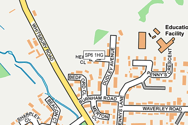 SP6 1HG map - OS OpenMap – Local (Ordnance Survey)